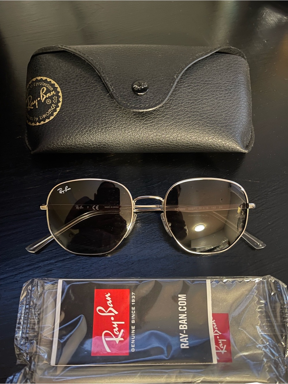 Ray-Ban Gold Frame Black Lens Men’s Sunglasses